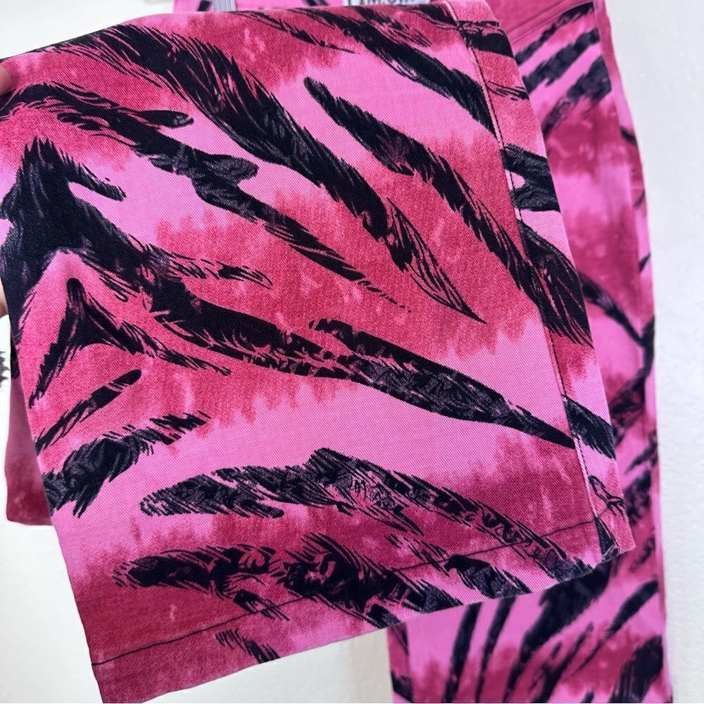 I.AM.GIA Melrose Pant-Tiger Tie-dye Straight Leg Pant Size XS In Pink and Black - Picture 4 of 9